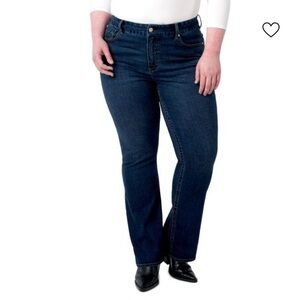 Seven7 Women's Deep Indigo Straight Leg Jeans